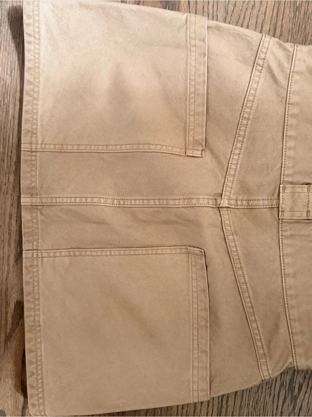 Veronica Beard Tan Utility Pocket Mini Skirt